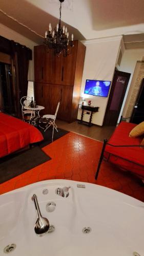 TV a/nebo společenská místnost v ubytování B&B Centrum Palmi