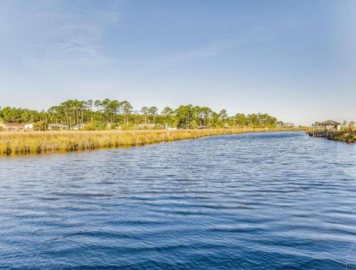 a view of a river from a boat at Herron's Nest in Pensacola