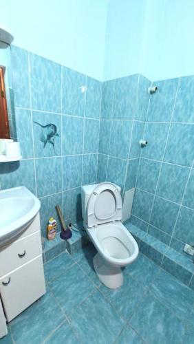 a bathroom with a toilet and a sink at Аэропорт Астана 5 минут юг1 582 in Prigorodnyy