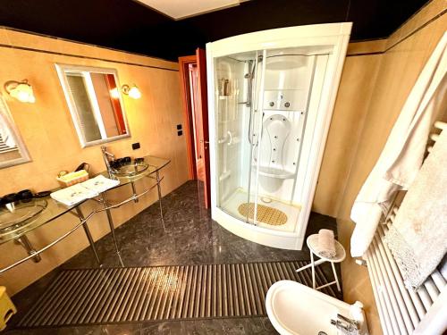 Koupelna v ubytování B&B Mariposa