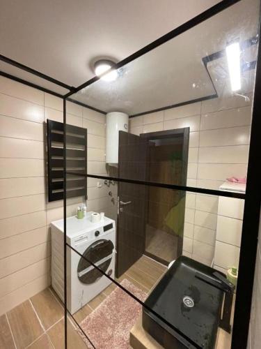 a bathroom with a shower and a toilet in it at Tavita Kopaonik in Kopaonik