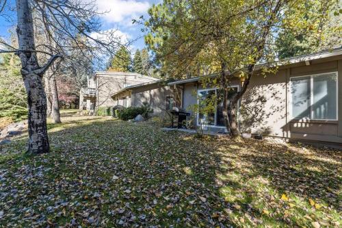 a house with a lot of leaves on the yard at Tahoe Bliss: Ski, Hike, & Relax in Incline Village