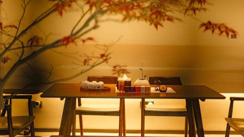 Getränke in der Unterkunft Yangzhou Aihehua Boutique Homestay