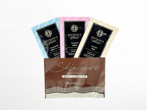 a package of four different types of skin care products at Hotel Route-Inn Toyama Ekimae in Toyama