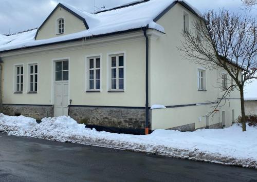 Ubytování v centru Kašperských Hor v zimě