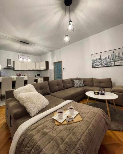 Ruang duduk di Kosante - luxury apartment - 150 m2 with fitness room