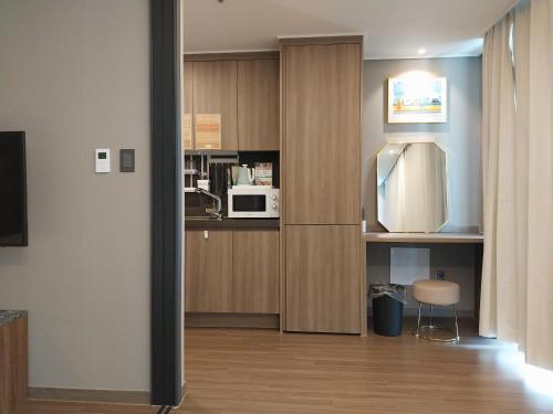 Dapur atau dapur kecil di The solid residence - Elbon the stay by haeundae