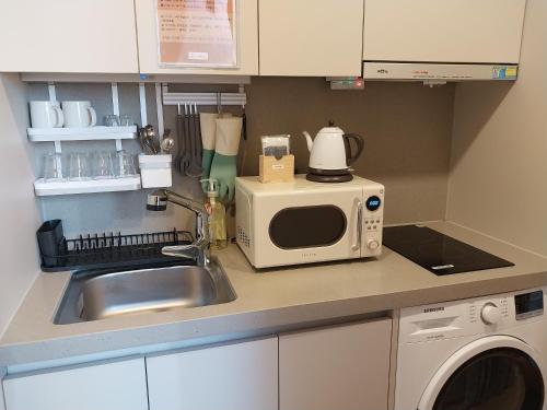 Dapur atau dapur kecil di The solid residence - Elbon the stay by haeundae