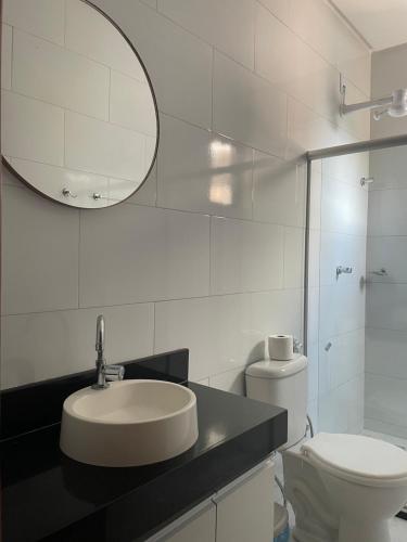 Ванная комната в Apartamento privativo e aconchegante na Orla