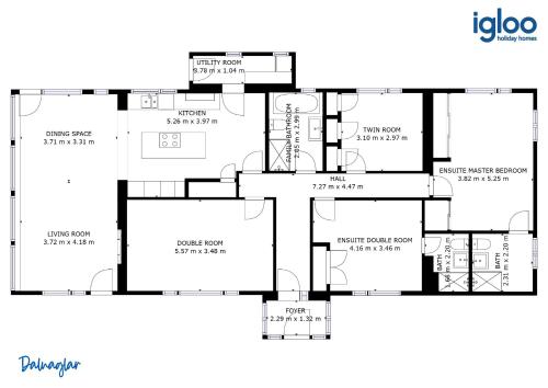 a floor plan of a house at Dalnaglar in Nethy Bridge