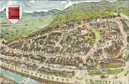 a map of a city with at Les Appartements Manala - Turckheim in Turckheim