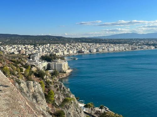 Vista aerea di Eleni’s Mountainview Central Studio by the Sea