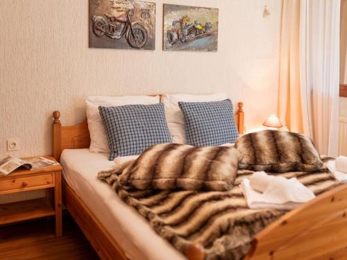 Postel nebo postele na pokoji v ubytování Bachrauschen