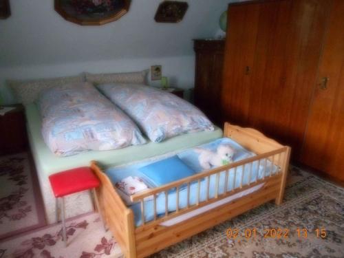 מיטה או מיטות בחדר ב-Apartment in Dankerode - Harz 40750