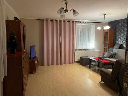 TV a/nebo společenská místnost v ubytování Apartament XXL