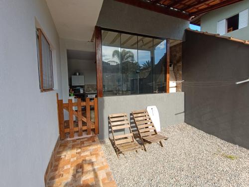 ลานเฉลียงหรือพื้นที่กลางแจ้งของ Casa de Praia