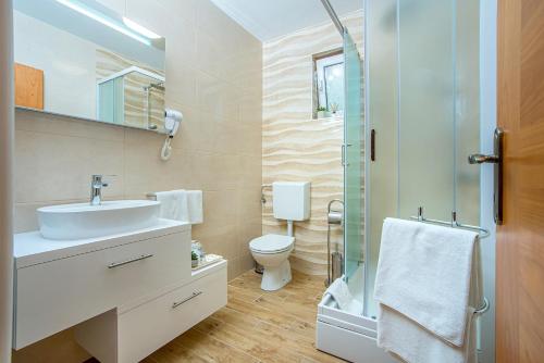 Bilik mandi di Apartment & rooms Vila Toplissa