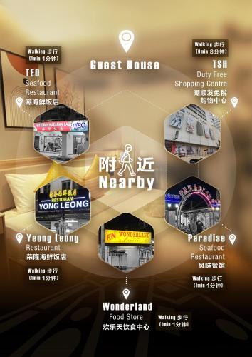 a poster for a guest house with different types of cars at 32A Home Sleep Home in Kuah