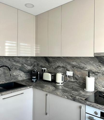 Marijos apartamentaiにあるキッチンまたは簡易キッチン