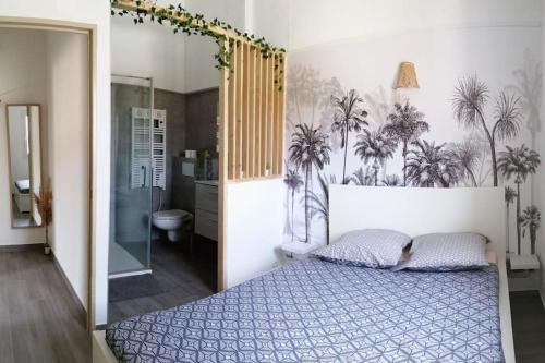 Postel nebo postele na pokoji v ubytování Oasis