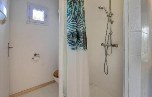 y baño con ducha y aseo. en Stunning Home In Essouvert With Wi-fi, en Saint Denis Du Pin