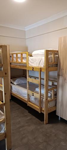 a room with two bunk beds in a room at Sultan Terrace Hostel in Istanbul