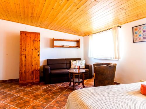 a living room with a couch and a table at Penzion U TŘÍ RŮŽÍ - Adults Only in Vrbice