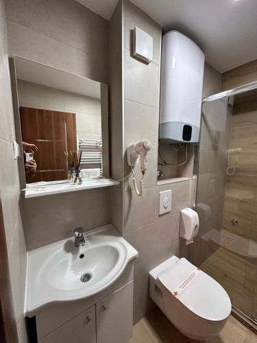 Koupelna v ubytování Pansion Zlatna Zita