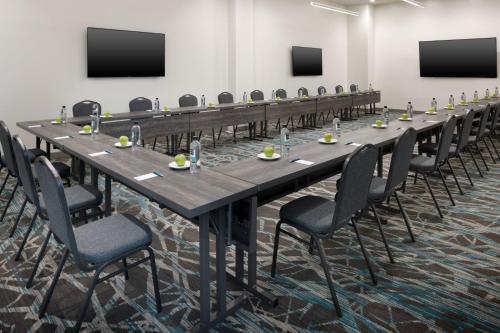a conference room with a long table and chairs at Element Atlanta Buckhead in Atlanta
