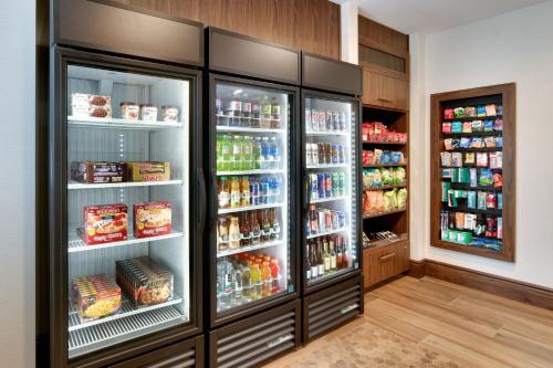 a refrigerator filled with lots of food and drinks at Residence Inn by Marriott Vail in Vail