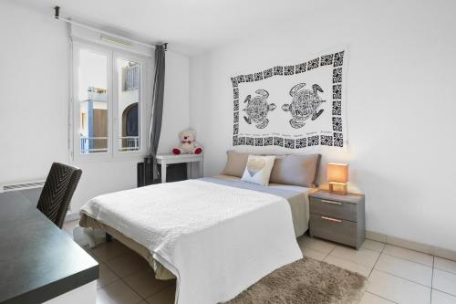 Katil atau katil-katil dalam bilik di Appartement zen