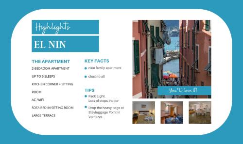 a screenshot of the hotel upgrade page of a hotel website at El Nin Apartment with Terrace in Vernazza