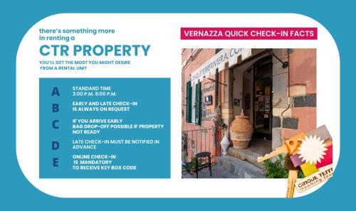a flyer for a city property at Casa Pina Quiet Apartment in Vernazza