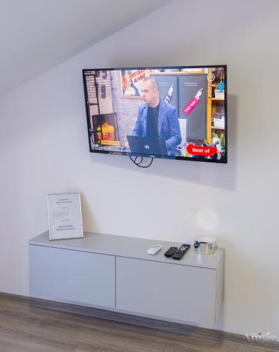 TV a/nebo společenská místnost v ubytování Maxim Apartments