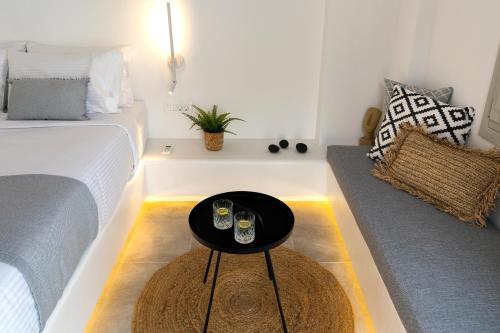 Coin salon dans l'établissement Maeva Suites Santorini