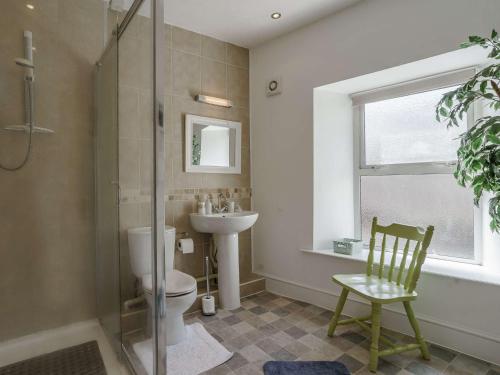 een badkamer met een toilet, een wastafel en een douche bij 3 Bed in Pembroke 83322 in Pembroke