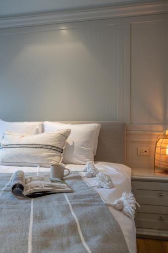 Cama o camas de una habitación en Appartementen 3 en-of 4 op de zeedijk in Knokke van Logie Marie