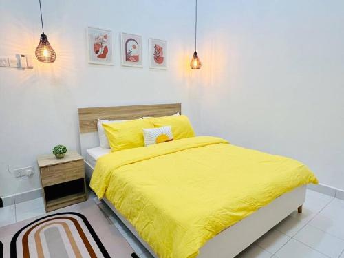 Ένα ή περισσότερα κρεβάτια σε δωμάτιο στο Cozy Scandi home @ Balok!