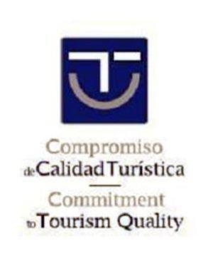 a logo for the committee of cubedated tucson communication tourism quality at Adriano Boutique Sevilla in Seville