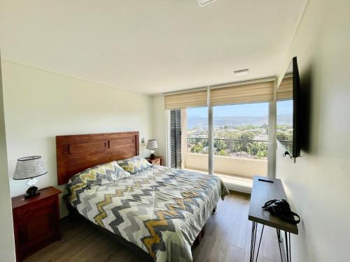 Postel nebo postele na pokoji v ubytování Hermoso y acogedor a pasos de la playa y servicios