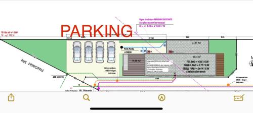 a schematic diagram of a parking lot at Près colmar 6 in Wolfgantzen
