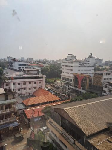 an overhead view of a city with buildings at Presidency Towers,Kochi in Cochin