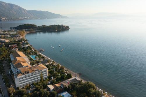 an aerial view of a large body of water at Elea Beach Hotel in Dassia