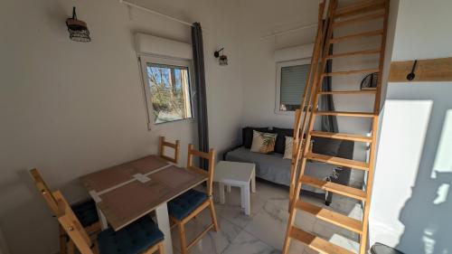 Χώρος καθιστικού στο Appartement au coeur des rizières