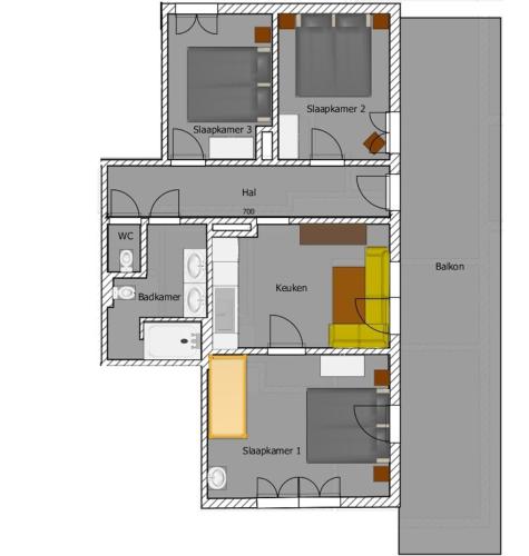 a floor plan of a house at Apartments Pihapperhof in Mittersill