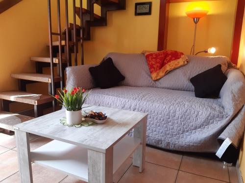 Χώρος καθιστικού στο Appartements Krüger