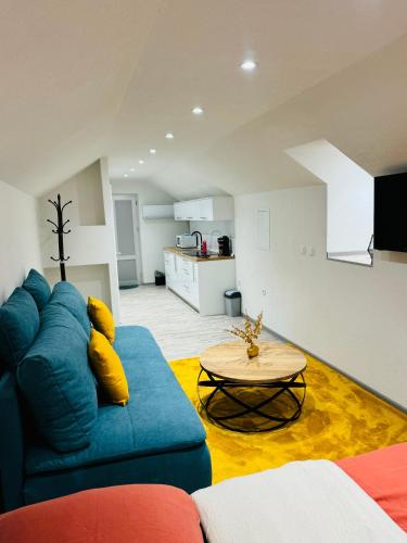 Kuchyň nebo kuchyňský kout v ubytování Studio apartman Cuprija