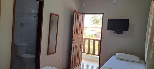 Katil atau katil-katil dalam bilik di Casa Strela Jericoacoara