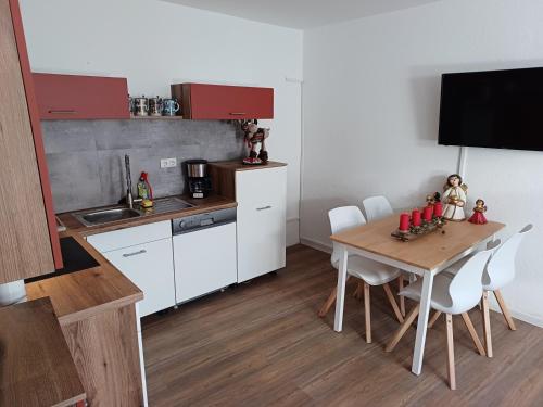Dapur atau dapur kecil di HeimatHerz Hotel Garni
