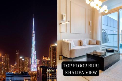 Luxury Top Floor apt with Full Burj Khalifa view